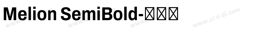 Melion SemiBold字体转换